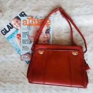 {VINTAGE} Classic Satchel | Handbag | Cognac